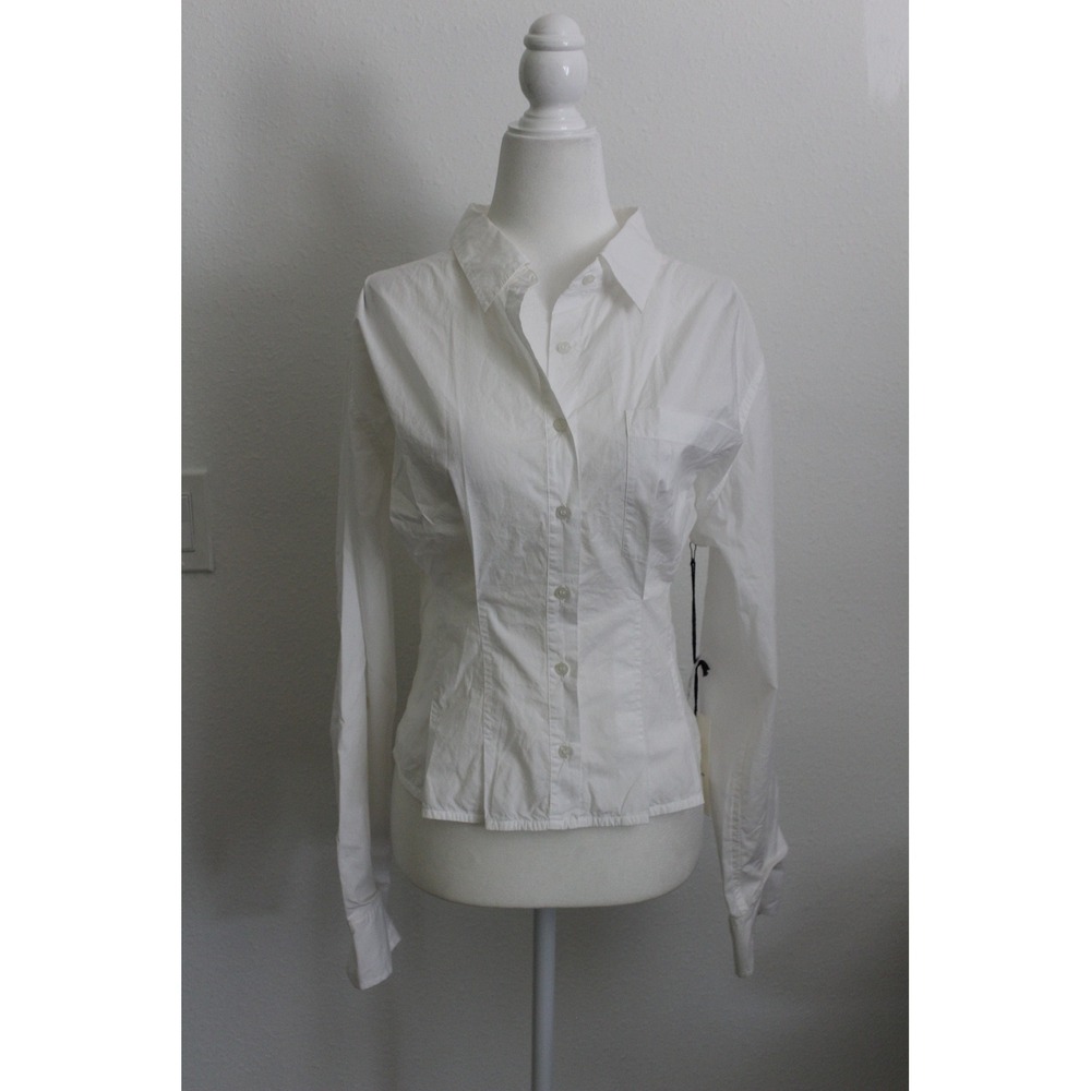 Citizens of Humanity Francis Corset Shirt White Button Down Women's Size‎ S NWT